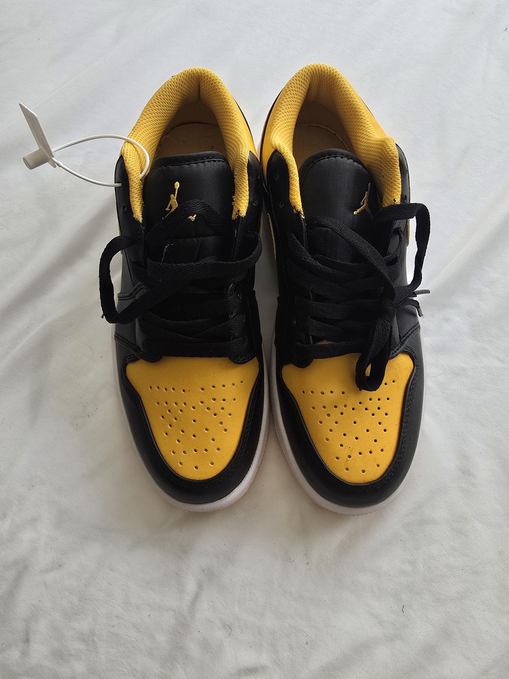 Black & Yellow Low-Top Sneakers